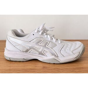 ASICS GEL-Dedicate 6 Women’s 7.5 White Silver Tennis Shoes 1042A067 Court